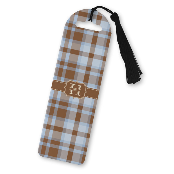 Custom Two Color Plaid Plastic Bookmark (Personalized)