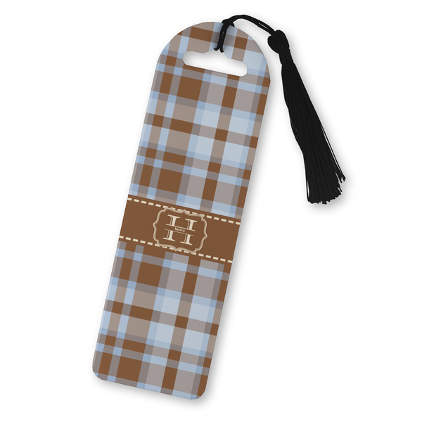 Custom Two Color Plaid Plastic Bookmark (Personalized)