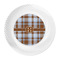 Two Color Plaid Plastic Party Dinner Plates - Approval