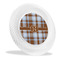 Two Color Plaid Plastic Party Dinner Plates - Main/Front