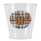Two Color Plaid Plastic Shot Glass (Personalized)
