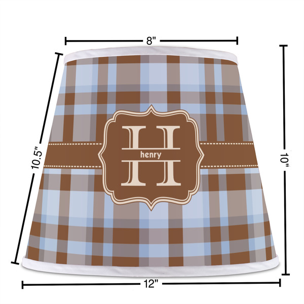 Two Color Plaid Poly Film Empire Lampshade - Dimensions
