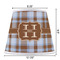Two Color Plaid Poly Film Empire Lampshade - Dimensions