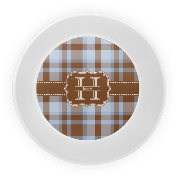 Two Color Plaid Melamine Bowl - Center