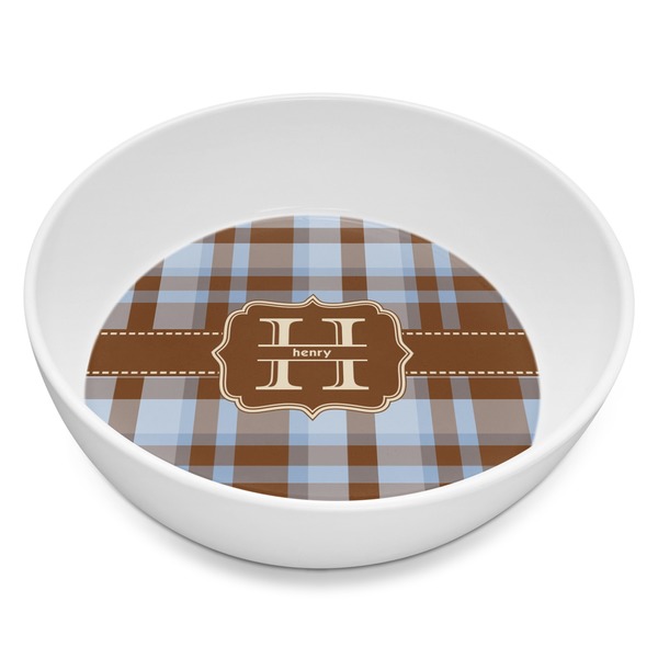 Custom Two Color Plaid Melamine Bowl - 8 oz (Personalized)