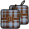 Two Color Plaid Pot Holders - Set of 2 MAIN
