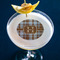 Two Color Plaid Printed Drink Topper - Medium - In Context