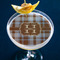 Two Color Plaid Printed Drink Topper - XLarge - In Context