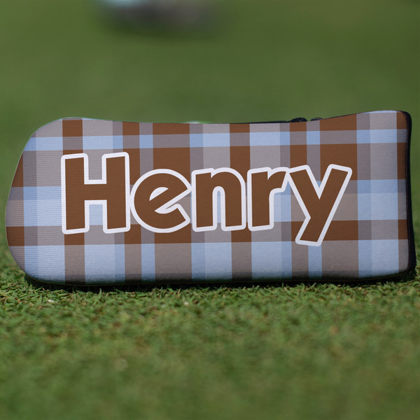 Custom Two Color Plaid Blade Putter Cover (Personalized)