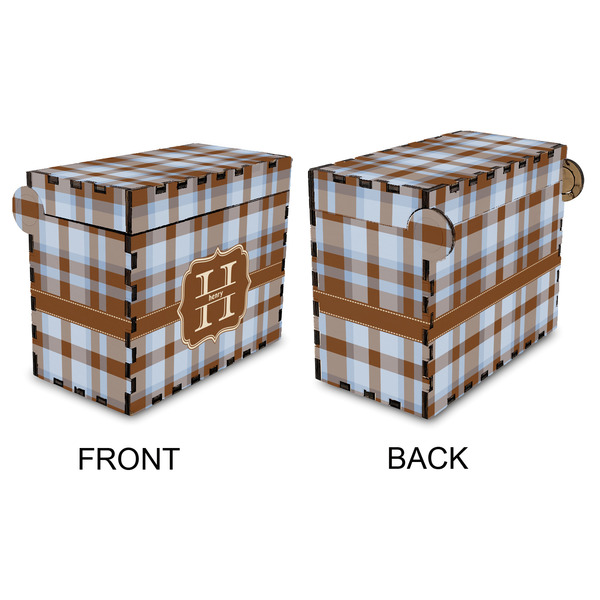 Two Color Plaid Recipe Box - Full Color - Approval