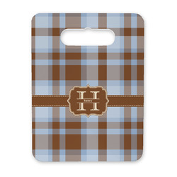Two Color Plaid Rectangular Trivet with Handle (Personalized)