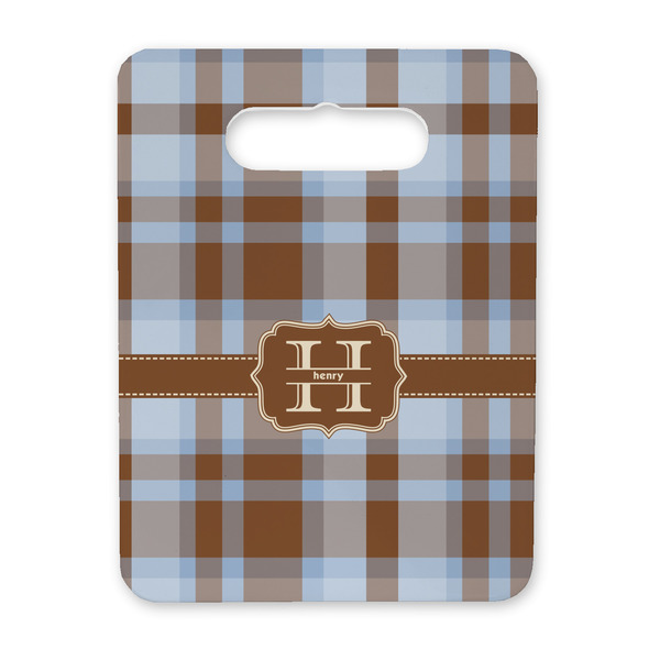 Custom Two Color Plaid Rectangular Trivet with Handle (Personalized)