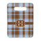 Two Color Plaid Rectangle Trivet with Handle - FRONT