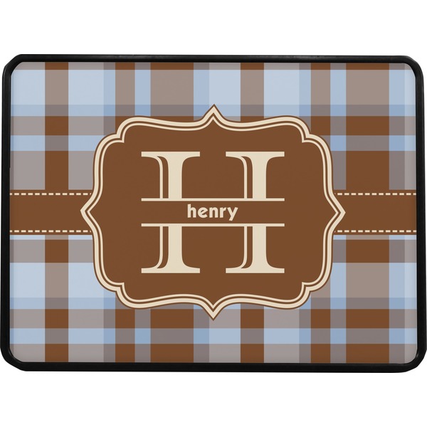 Two Color Plaid Rectangular Car Hitch Cover w/ FRP Insert (Select Size)