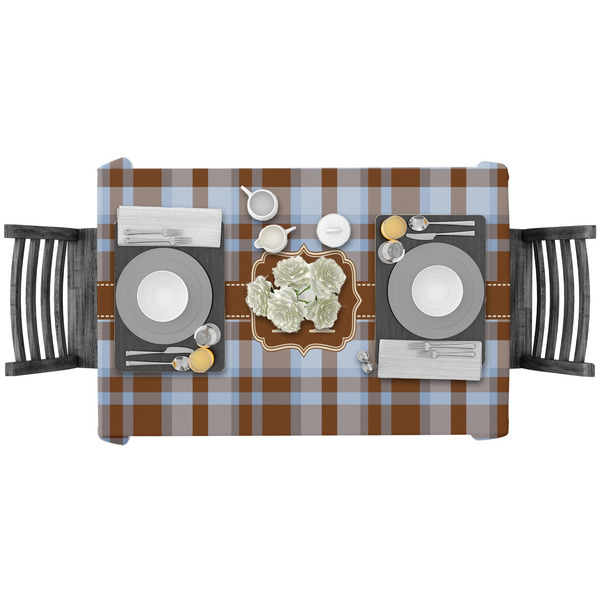 Two Color Plaid Rectangular Tablecloths - LIFESTYLE
