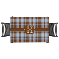 Two Color Plaid Tablecloth - 58"x58" (Personalized)