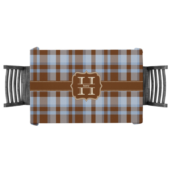 Custom Two Color Plaid Tablecloth - 58"x58" (Personalized)
