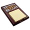Two Color Plaid Red Mahogany Sticky Note Holder - Angle