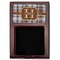 Two Color Plaid Red Mahogany Sticky Note Holder - Flat