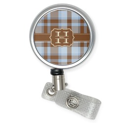 Two Color Plaid Retractable Badge Reel (Personalized)
