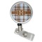 Two Color Plaid Retractable Badge Reel - Flat