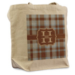 Two Color Plaid Reusable Cotton Grocery Bag (Personalized)