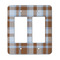 Two Color Plaid Rocker Light Switch Covers - Double - MAIN