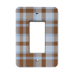 Two Color Plaid Rocker Style Light Switch Cover - Single Switch