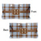 Two Color Plaid Large Rope Tote - From & Back View