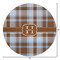 Two Color Plaid Round Area Rug - Size