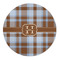 Two Color Plaid 5' Round Indoor Area Rug (Personalized)