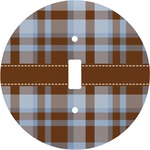 Two Color Plaid Round Light Switch Cover