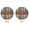 Two Color Plaid Round Linen Placemats - APPROVAL (double sided)