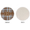 Two Color Plaid Round Linen Placemats - APPROVAL (single sided)