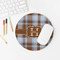 Two Color Plaid Round Mousepad - LIFESTYLE 2