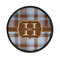 Two Color Plaid Round Patch