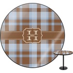 Two Color Plaid Round Table (Personalized)