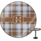 Two Color Plaid Round Table Top
