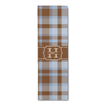 Two Color Plaid Runner Rug - 2.5'x8' w/ Name and Initial