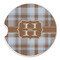 Two Color Plaid Sandstone Car Coaster - Single (Personalized)