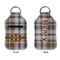 Two Color Plaid Sanitizer Holder Keychain - Small APPROVAL (Flat)