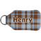 Two Color Plaid Sanitizer Holder Keychain - Small (Back)