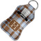 Two Color Plaid Sanitizer Holder Keychain - Small in Case