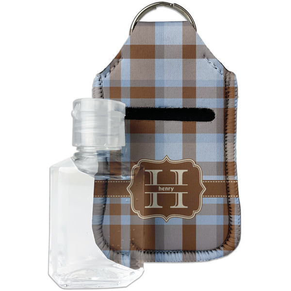 Custom Two Color Plaid Hand Sanitizer & Keychain Holder (Personalized)