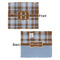 Two Color Plaid Security Blanket - Front & Back View
