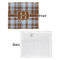 Two Color Plaid Security Blanket - Front & White Back View