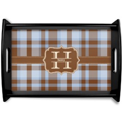 Two Color Plaid Wooden Tray (Personalized)
