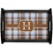 Two Color Plaid Serving Tray Black Small - Main