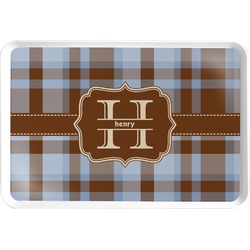 Two Color Plaid Serving Tray (Personalized)