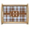 Two Color Plaid Natural Wooden Tray - Large (Personalized)